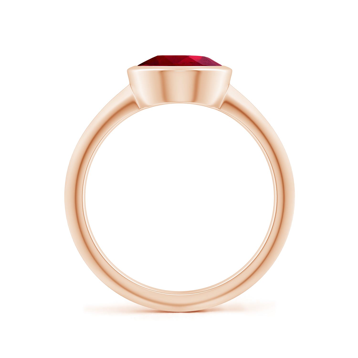 Prong-Set Oval Ruby (Manik) Solitaire Ring