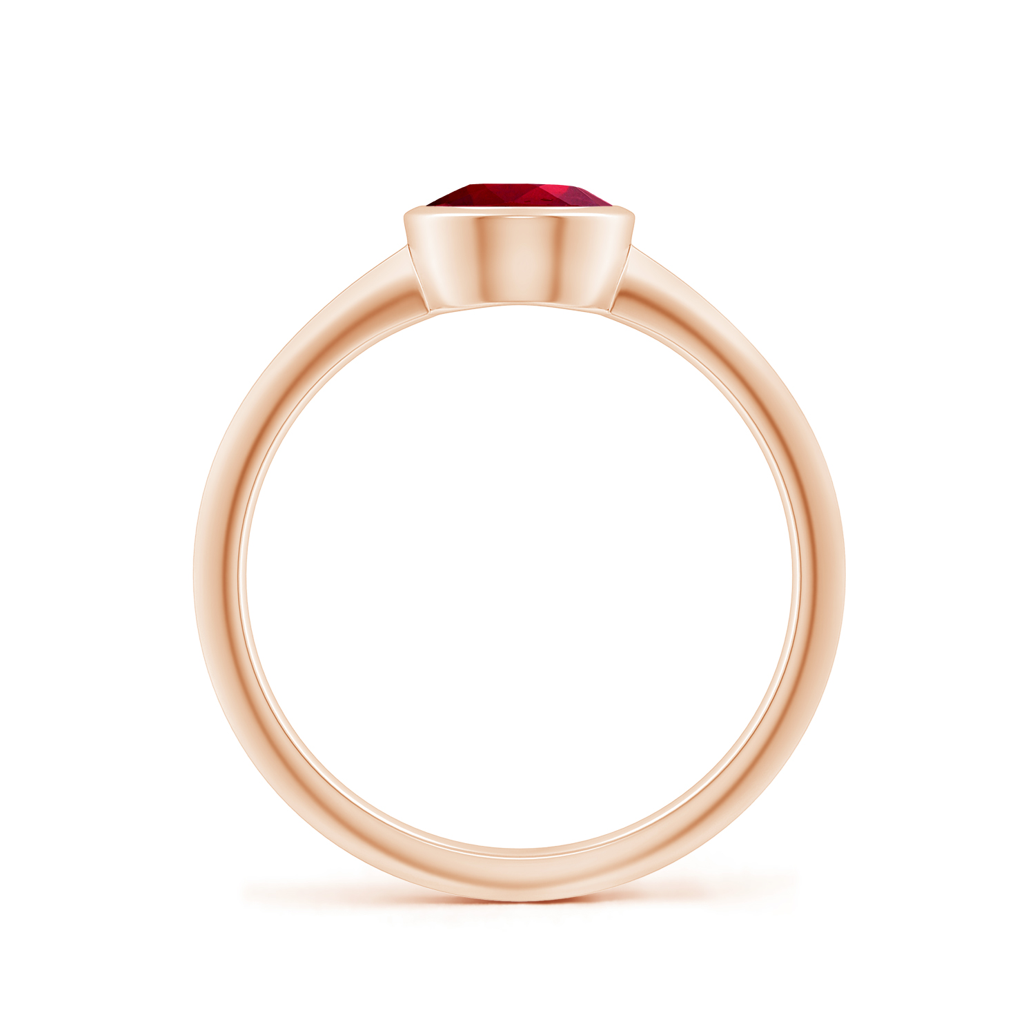 Prong-Set Oval Ruby (Manik) Solitaire Ring