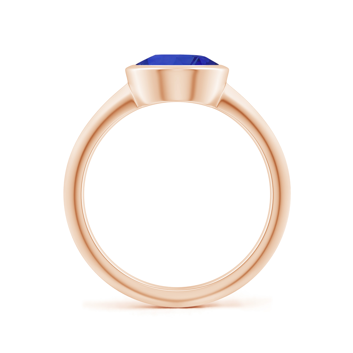 Prong-Set Oval Blue Sapphire (Neelam) Solitaire Ring
