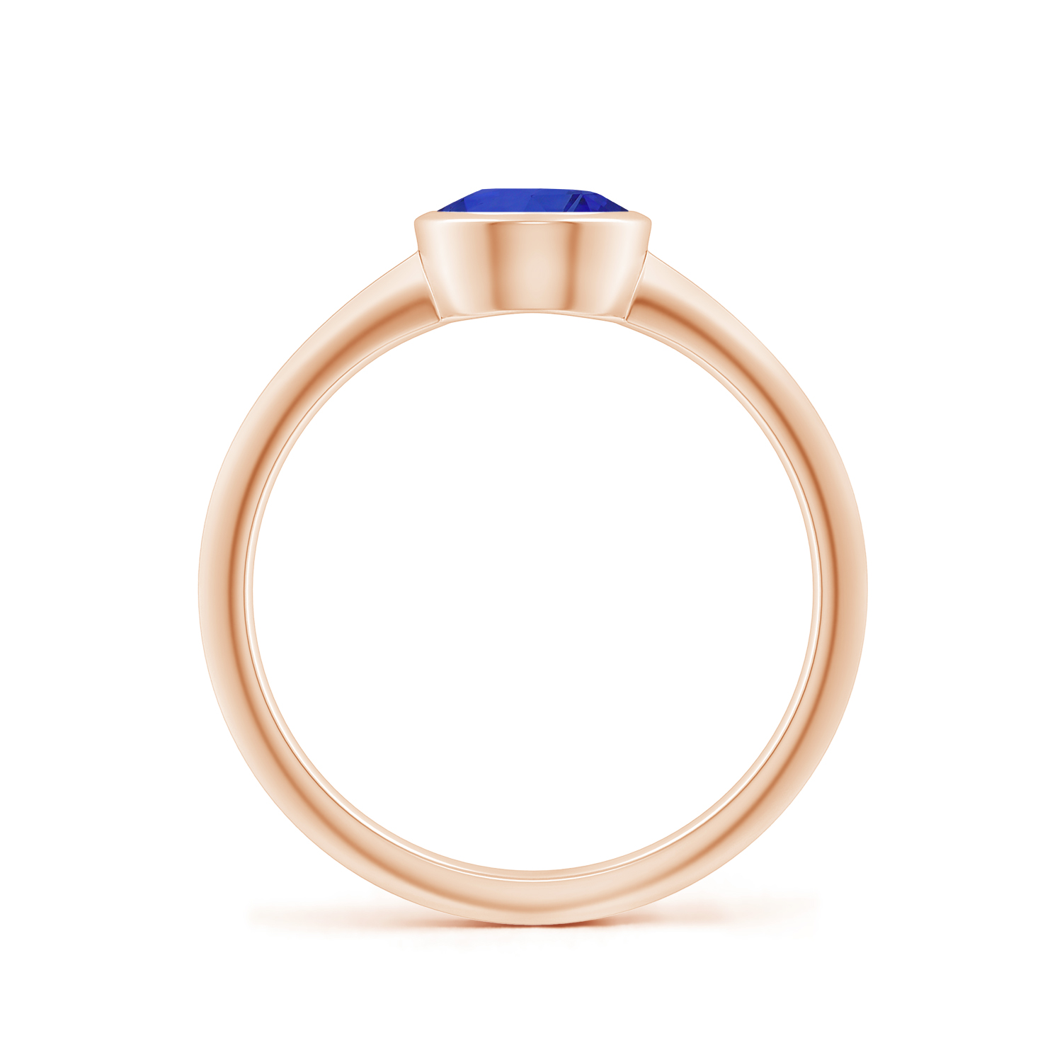 Prong-Set Oval Blue Sapphire (Neelam) Solitaire Ring