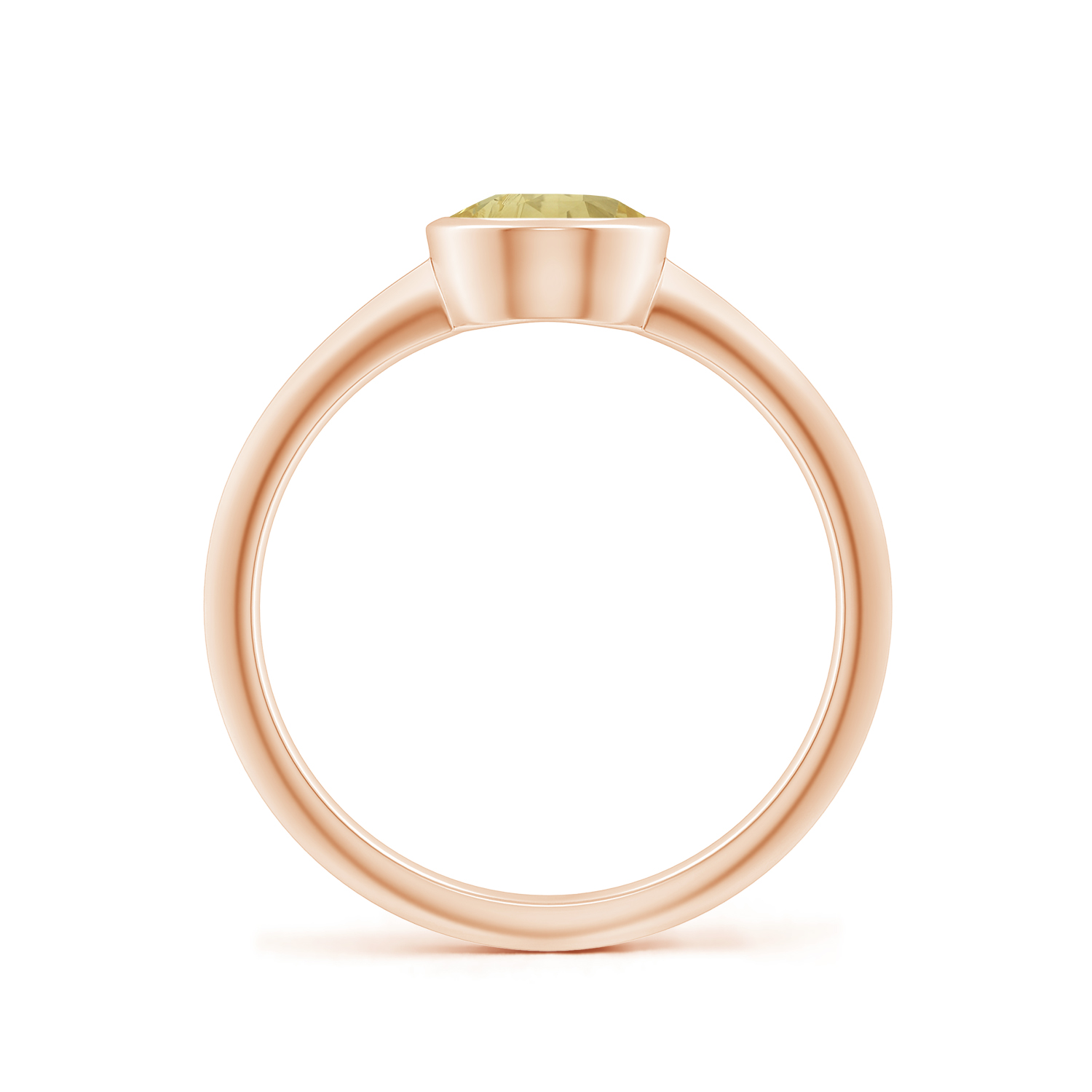 Prong-Set Oval Yellow Sapphire (Pukhraj) Solitaire Ring