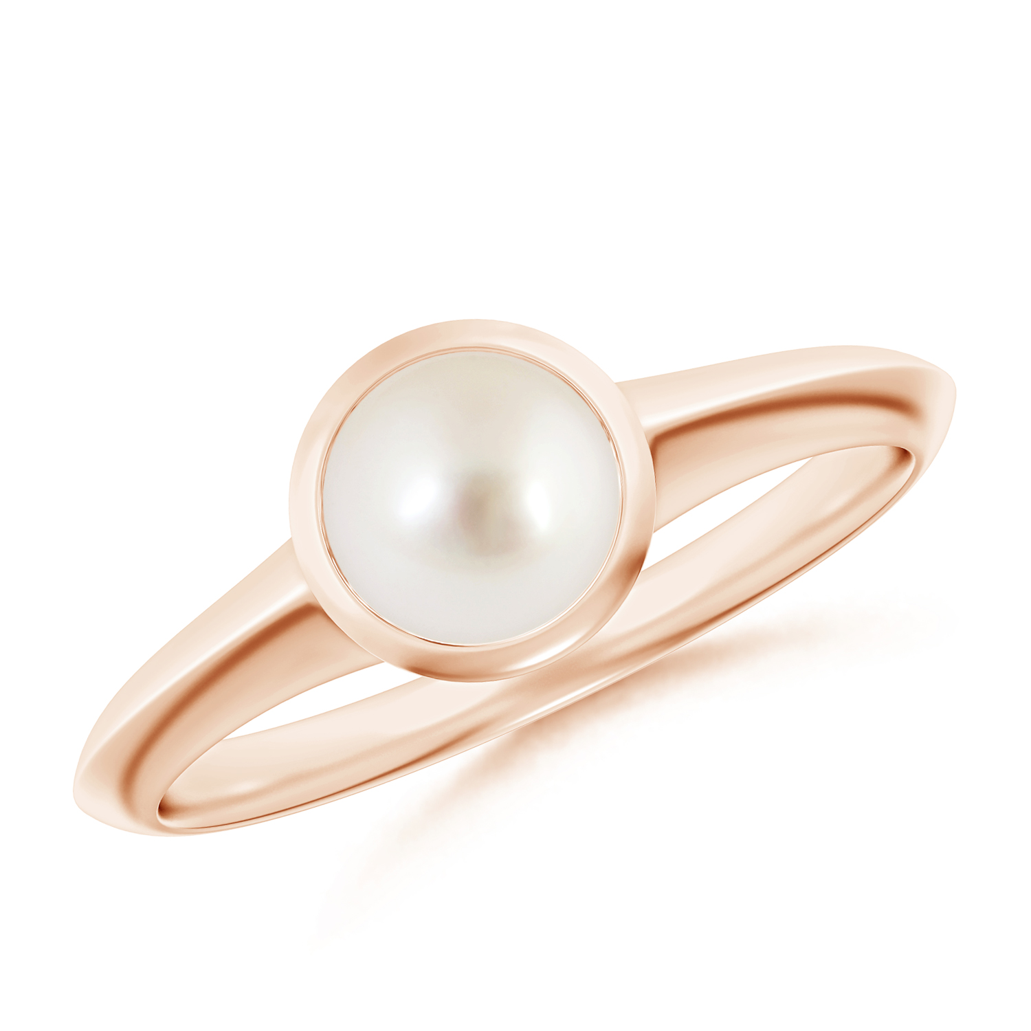 Prong-Set Round Pearl (Moti) Solitaire Ring