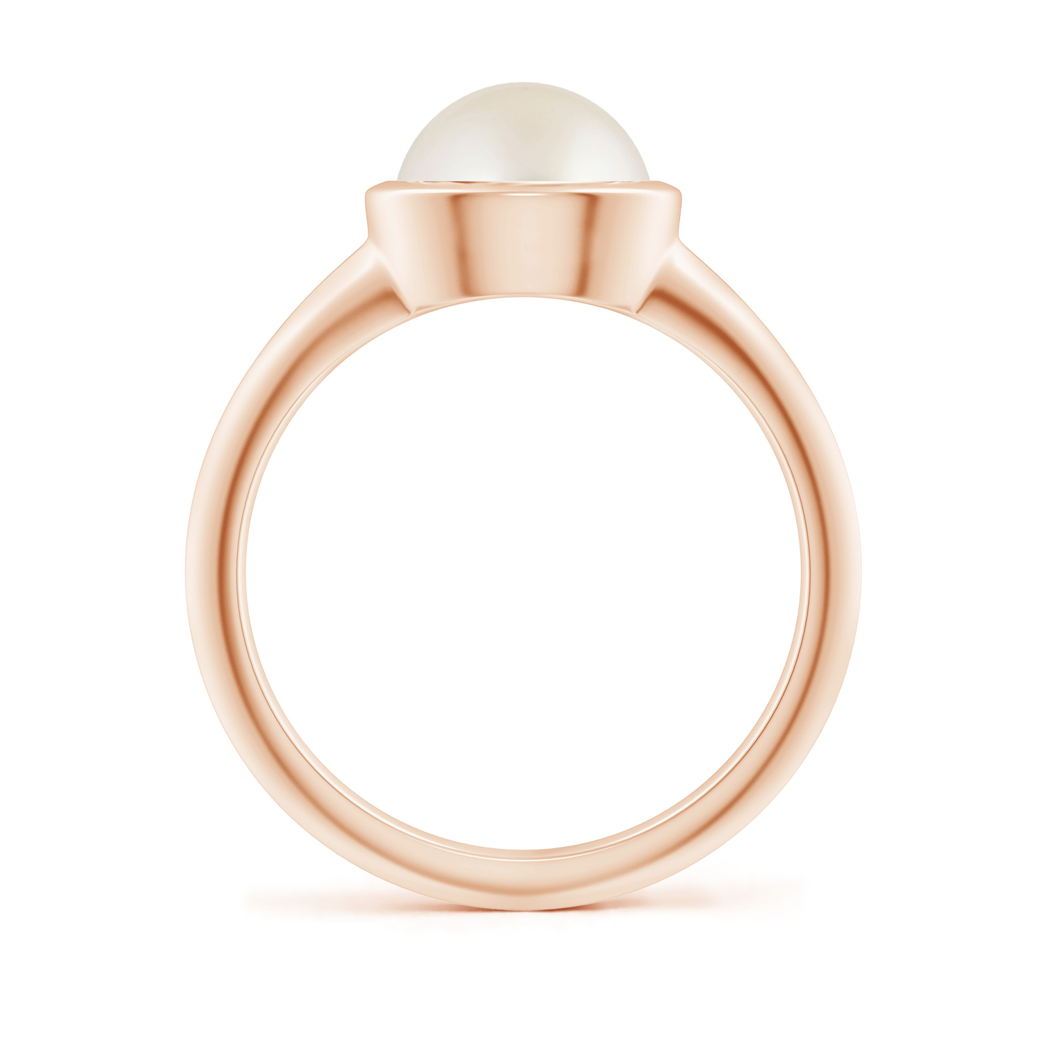 Prong-Set Round Pearl (Moti) Solitaire Ring