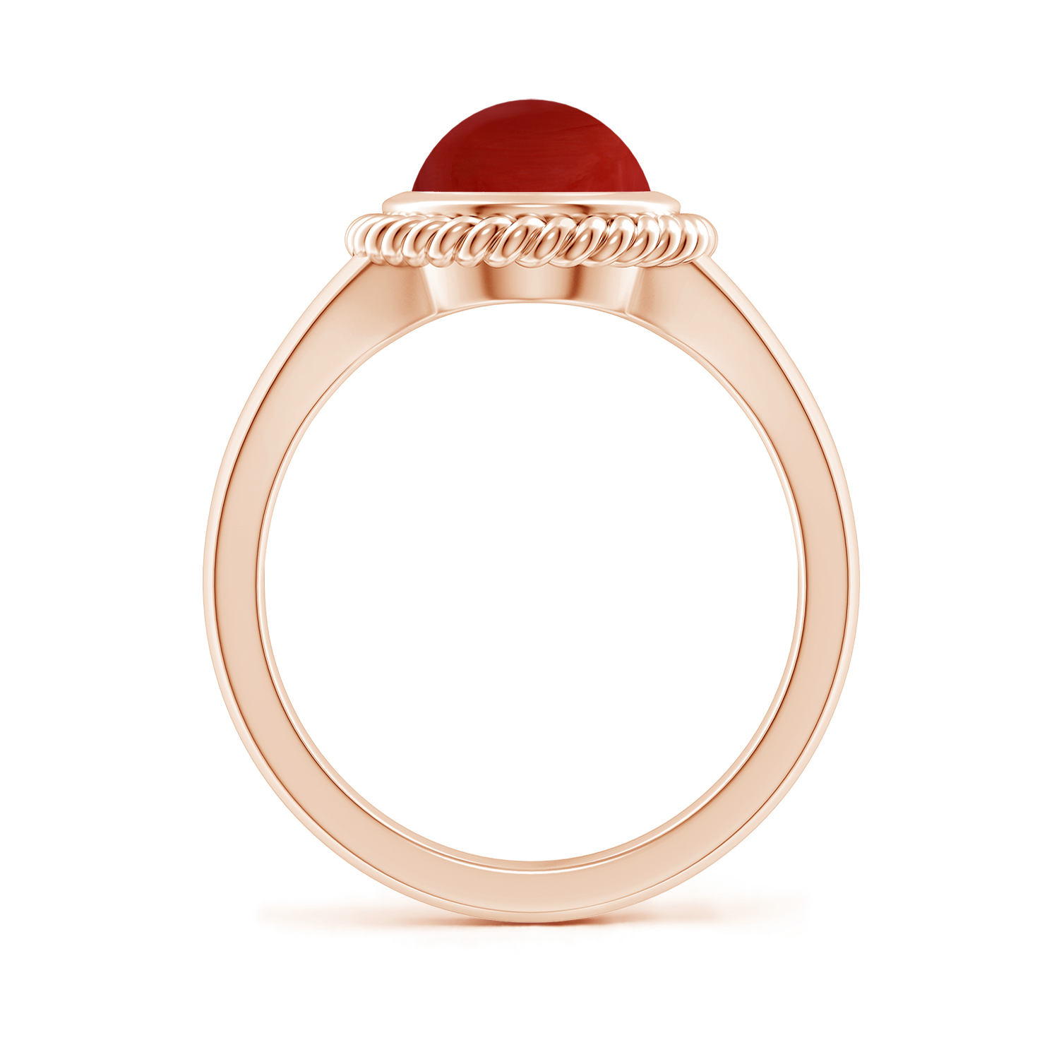  Natural Oval Red Coral (Moonga) Halo Ring