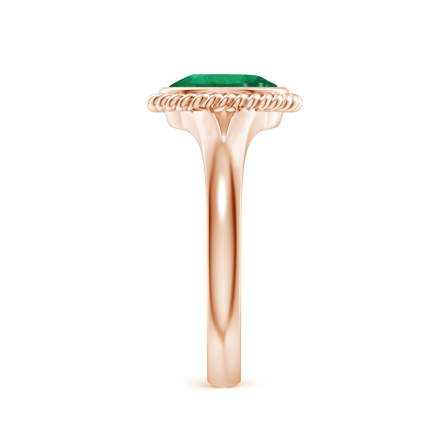 Natural Oval Emerald (Panna) Halo Ring