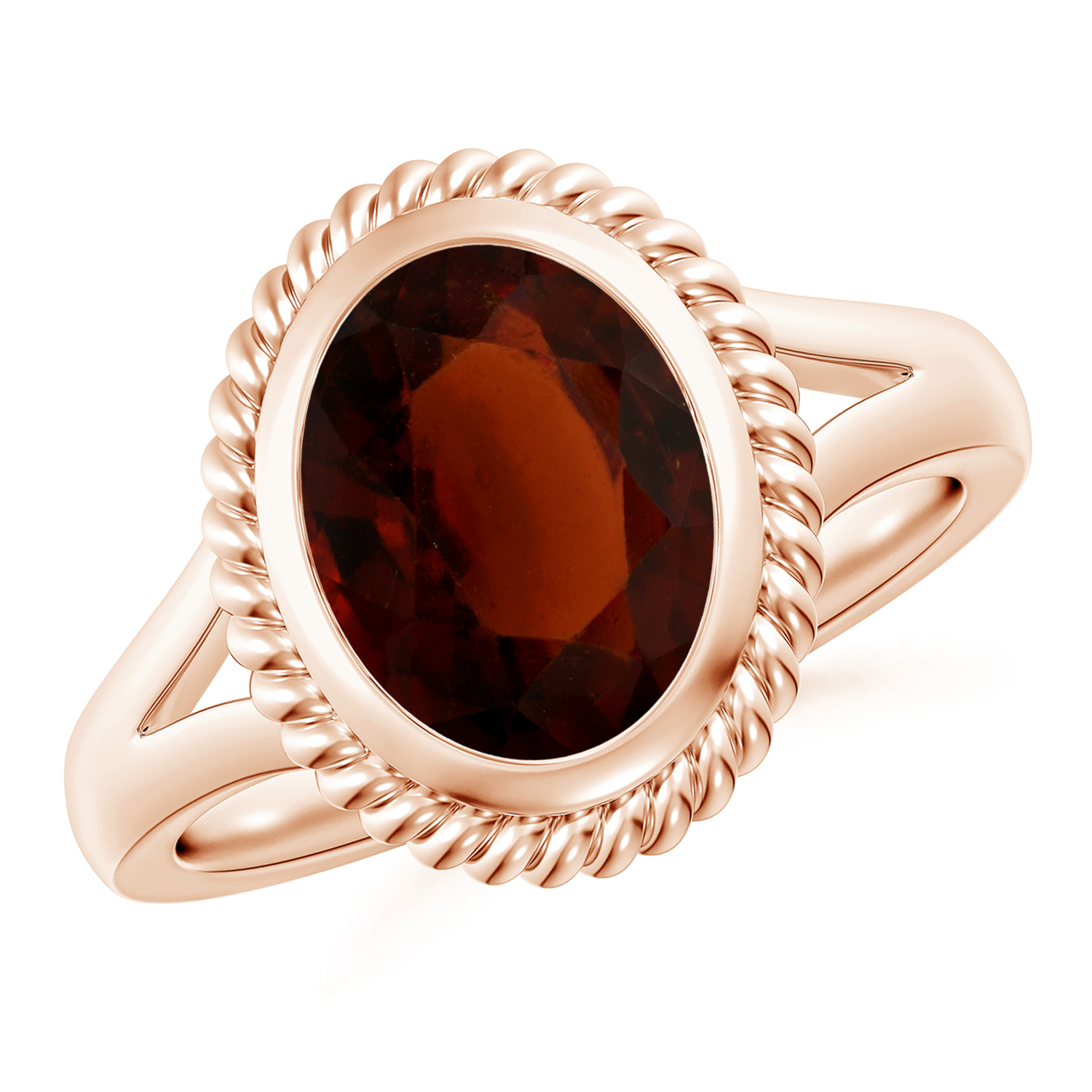  Natural Oval Hessonite (Gomed) Halo Ring