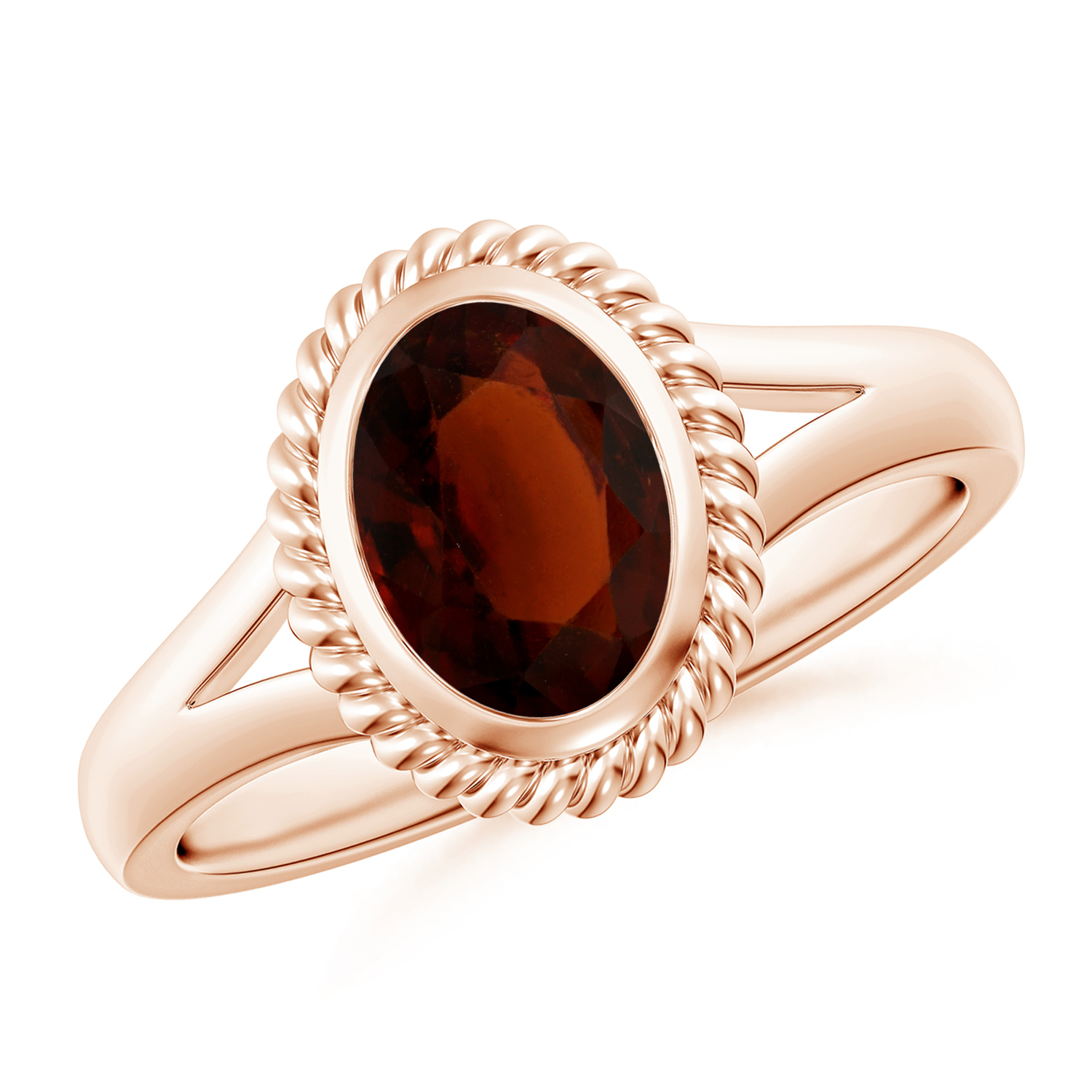 Natural Oval Hessonite (Gomed) Halo Ring