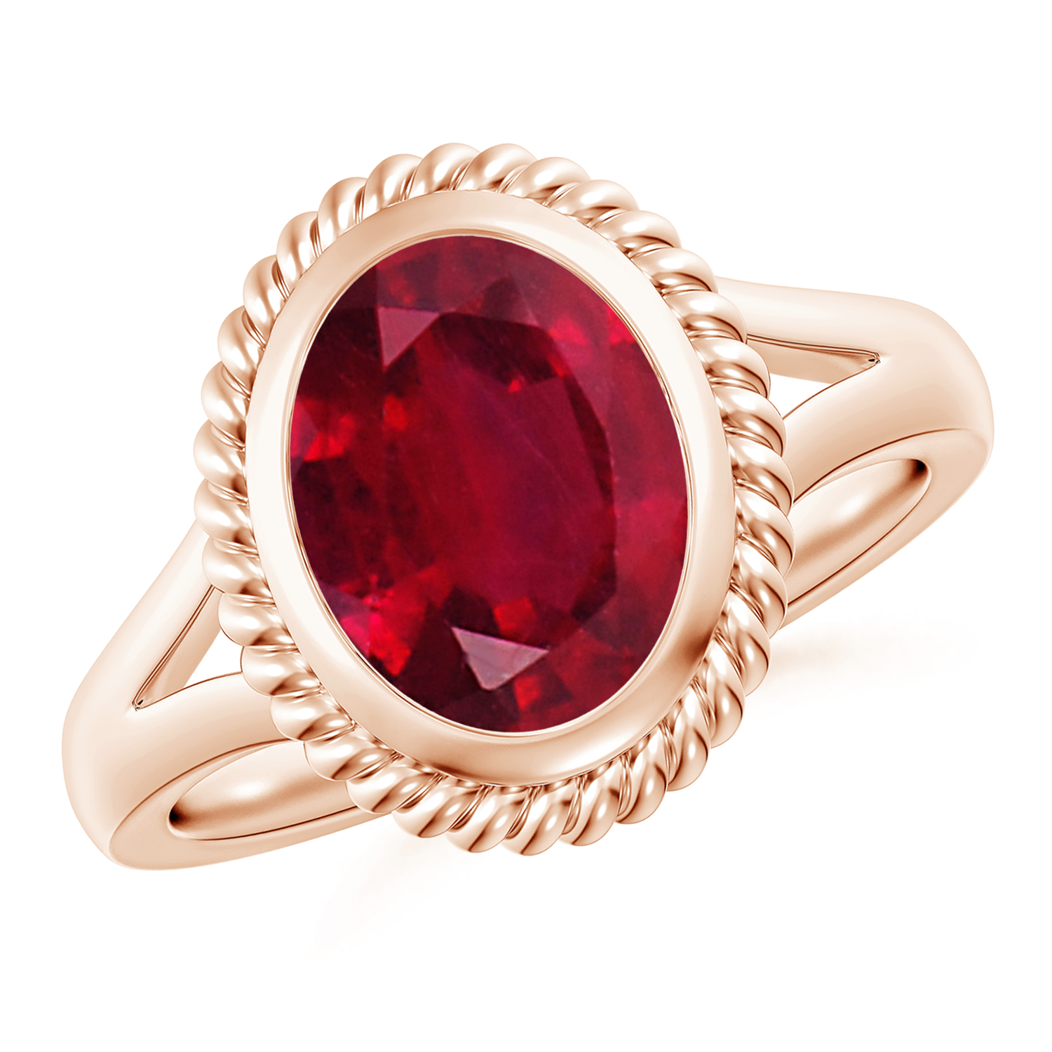  Natural Oval Ruby (Manik) Halo Ring