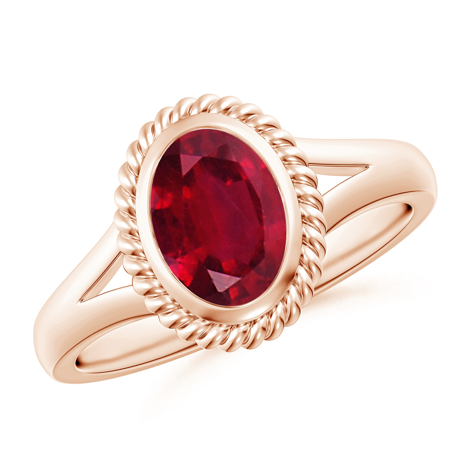 Natural Oval Ruby (Manik) Halo Ring