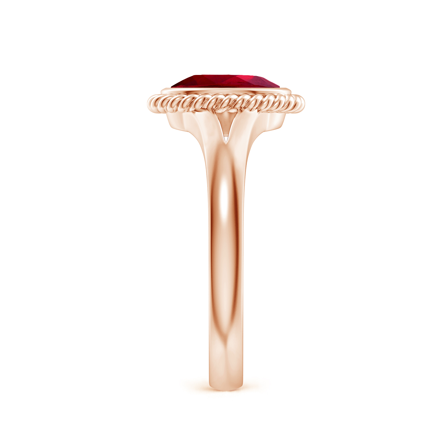 Natural Oval Ruby (Manik) Halo Ring