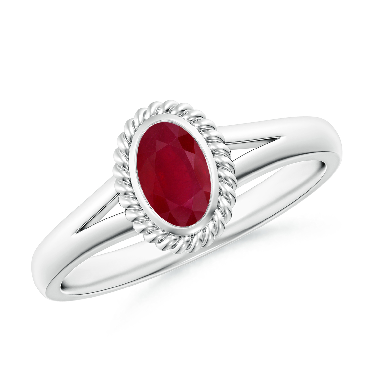 Natural Oval Ruby (Manik) Halo Ring