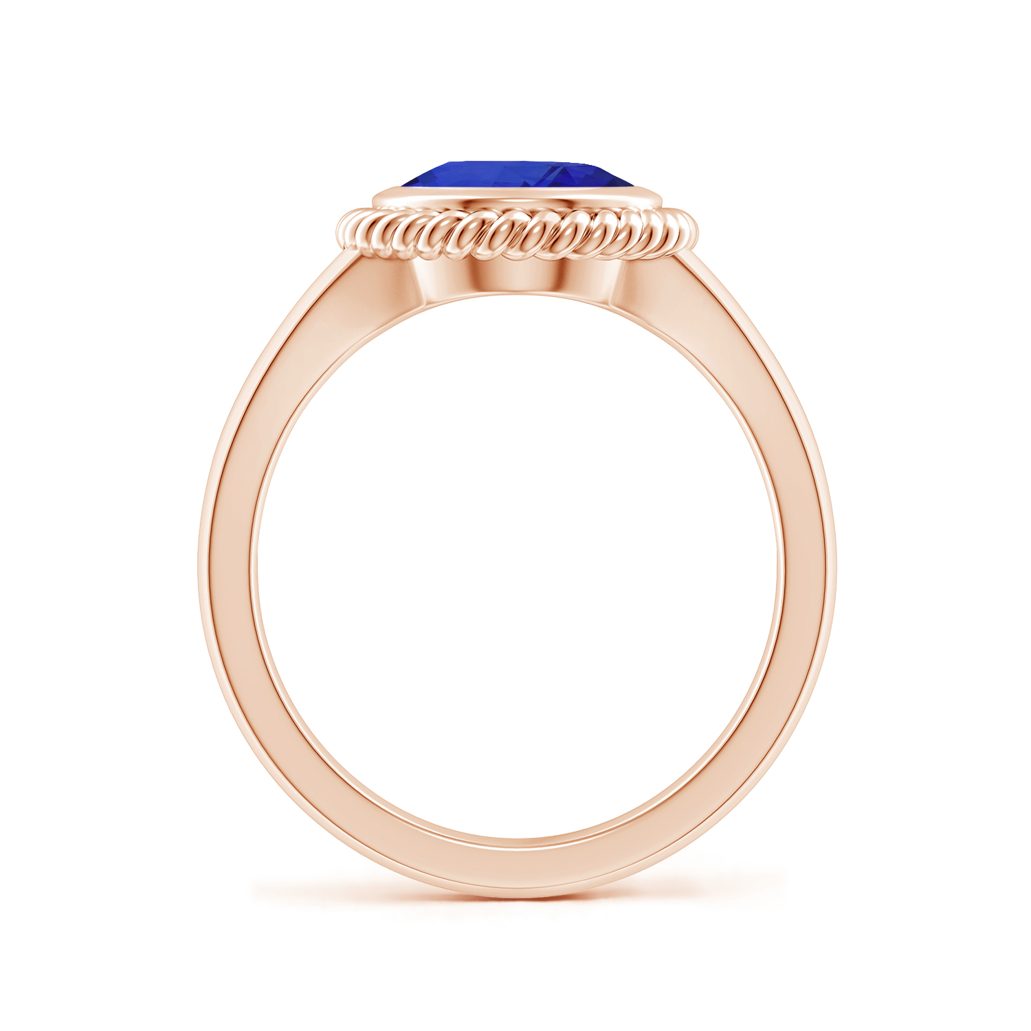  Natural Oval Blue Sapphire (Neelam) Halo Ring