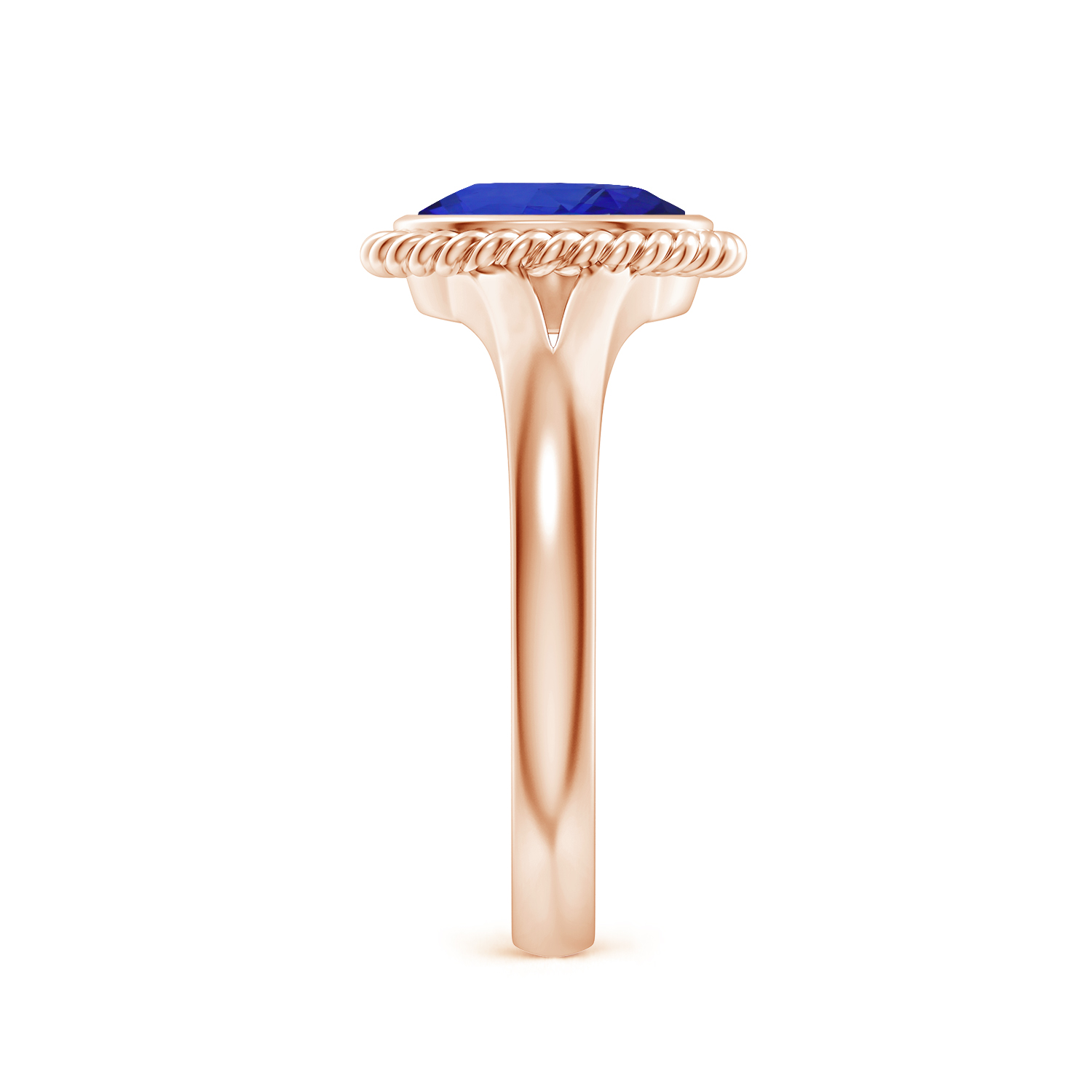 Natural Oval Blue Sapphire (Neelam) Halo Ring