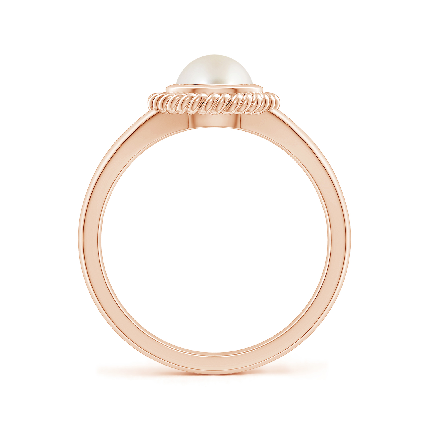 Natural Round Pearl (Moti) Halo Ring