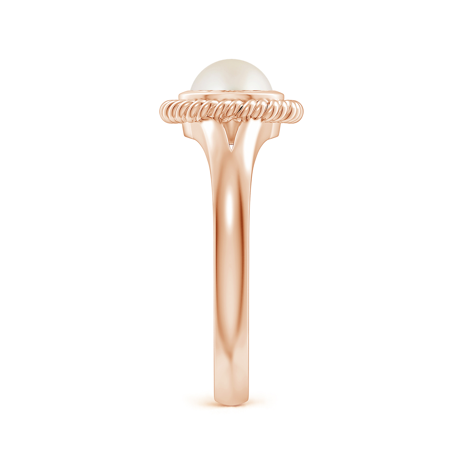 Natural Round Pearl (Moti) Halo Ring