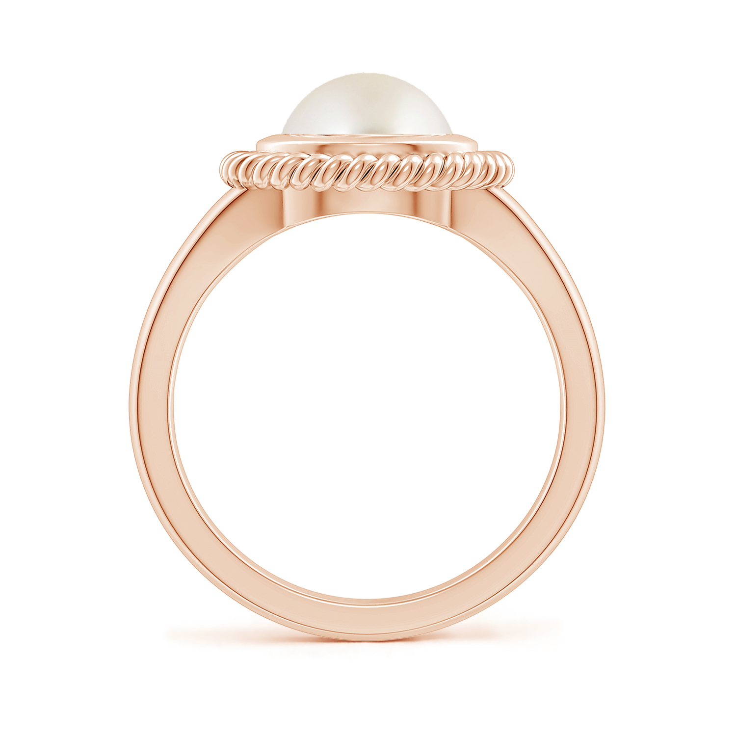  Natural Round Pearl (Moti) Halo Ring