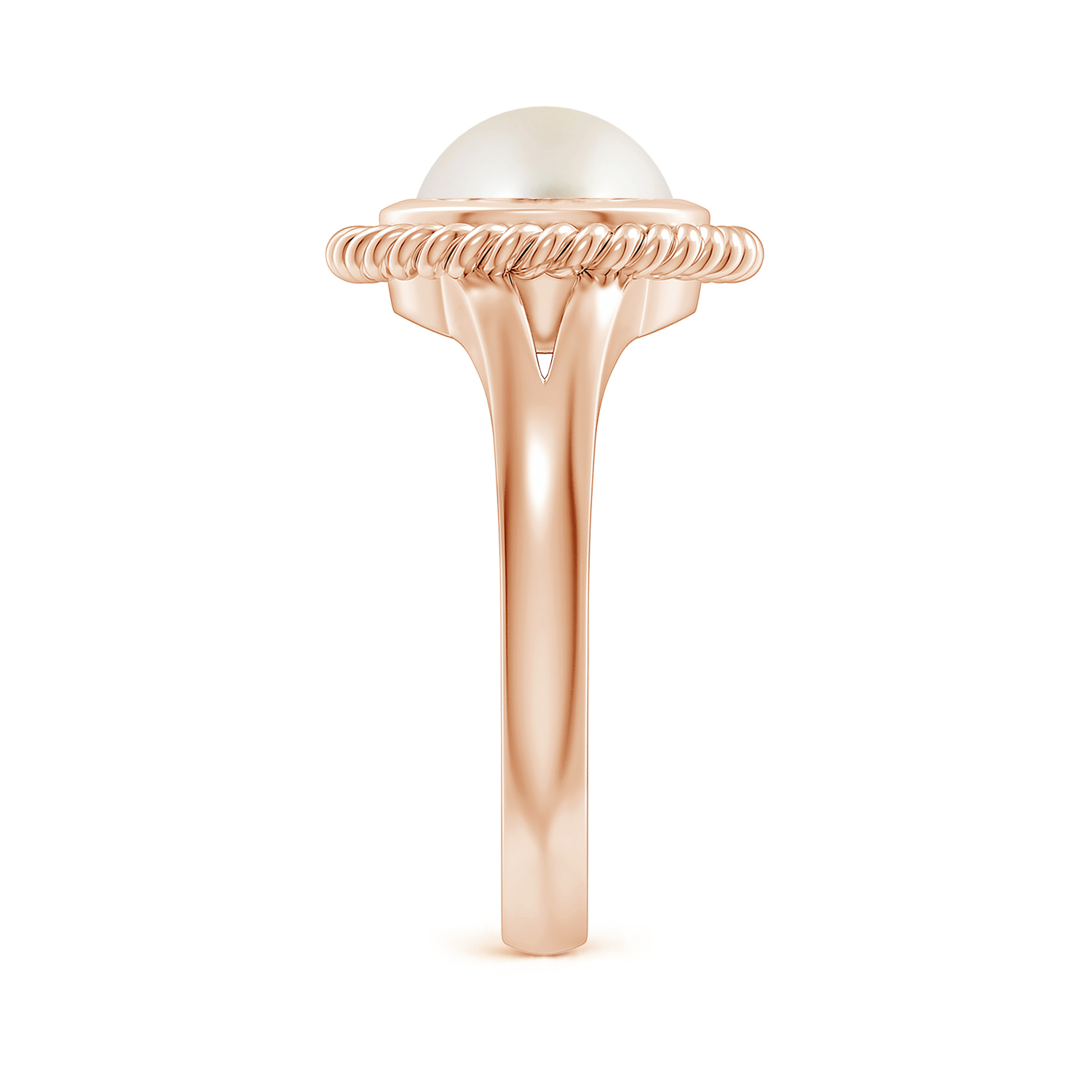  Natural Round Pearl (Moti) Halo Ring