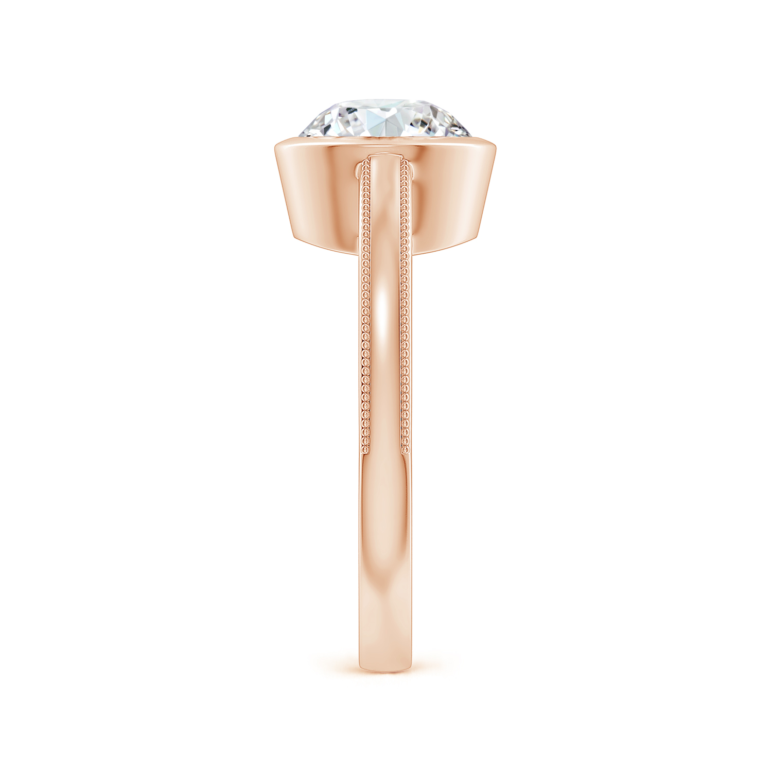 Round Diamond (Heera) Solitaire Ring With Miligrain