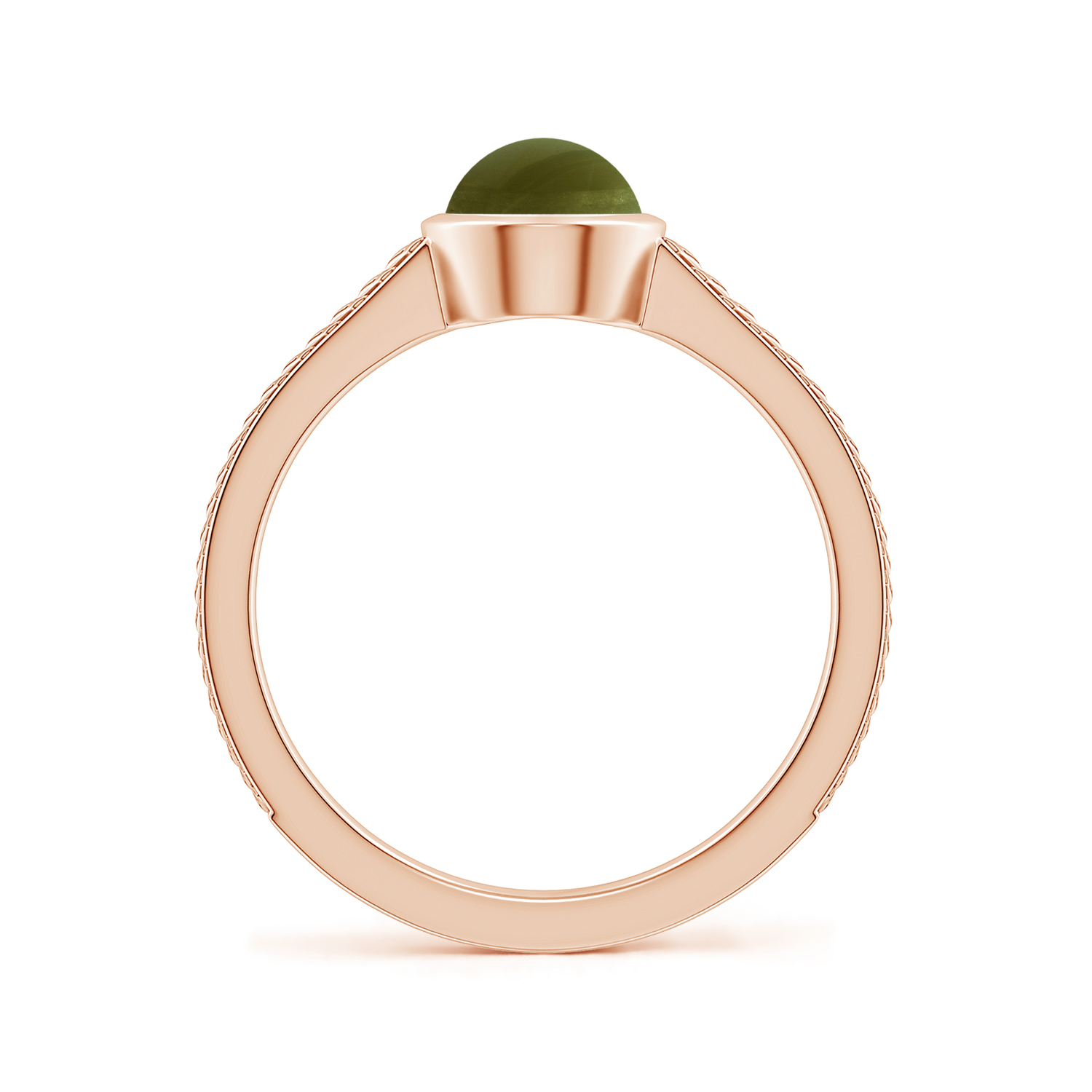 Split Shank Oval Cat's Eye (Lehsunia) Solitaire Ring