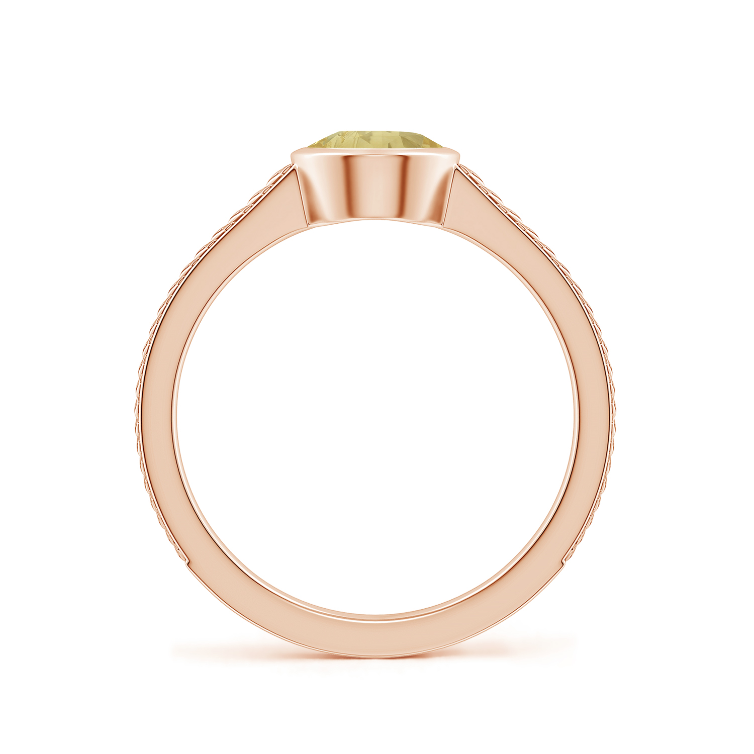 Split Shank Oval Yellow Sapphire (Pukhraj) Solitaire Ring