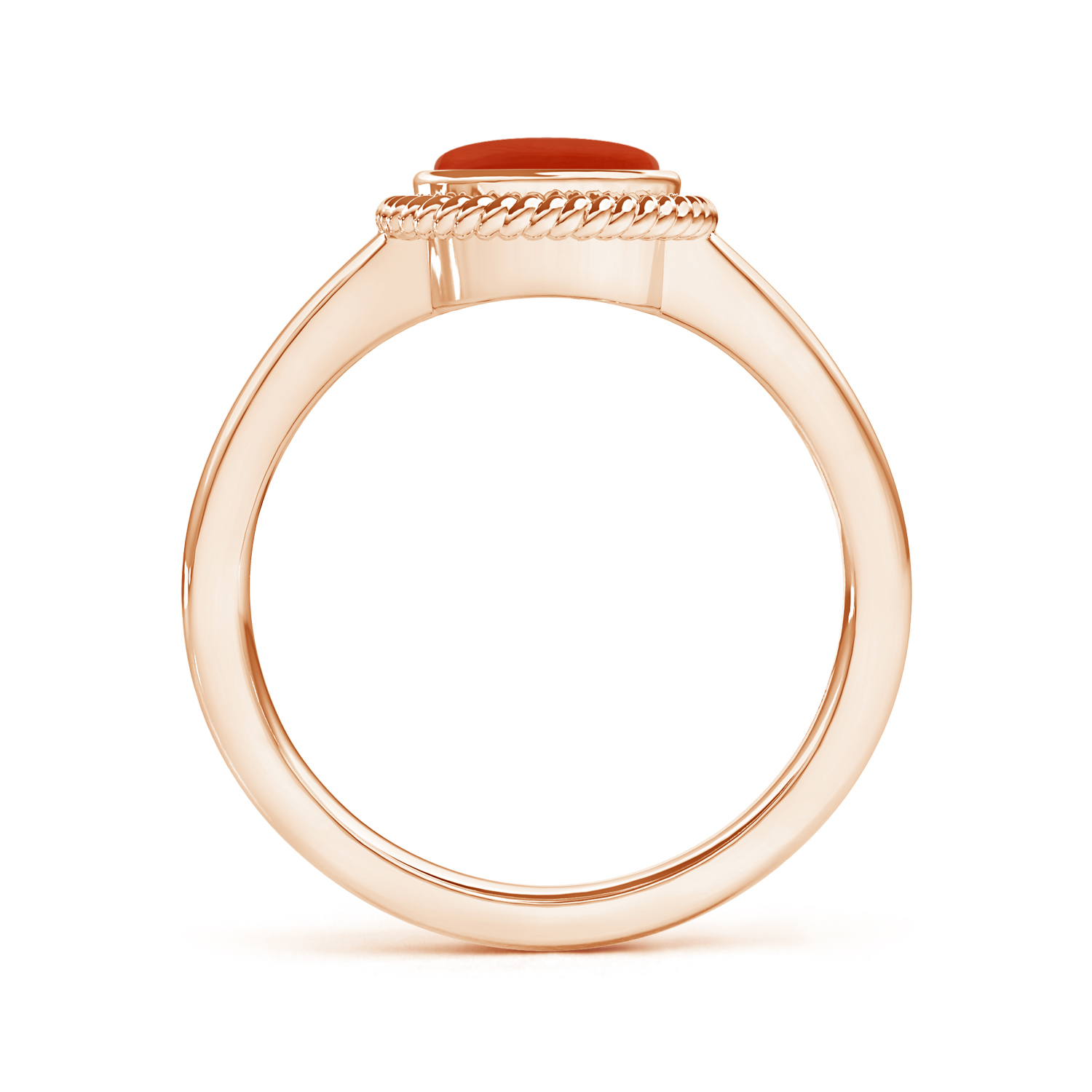 Capsule Red Coral (Moonga)  Halo Ring