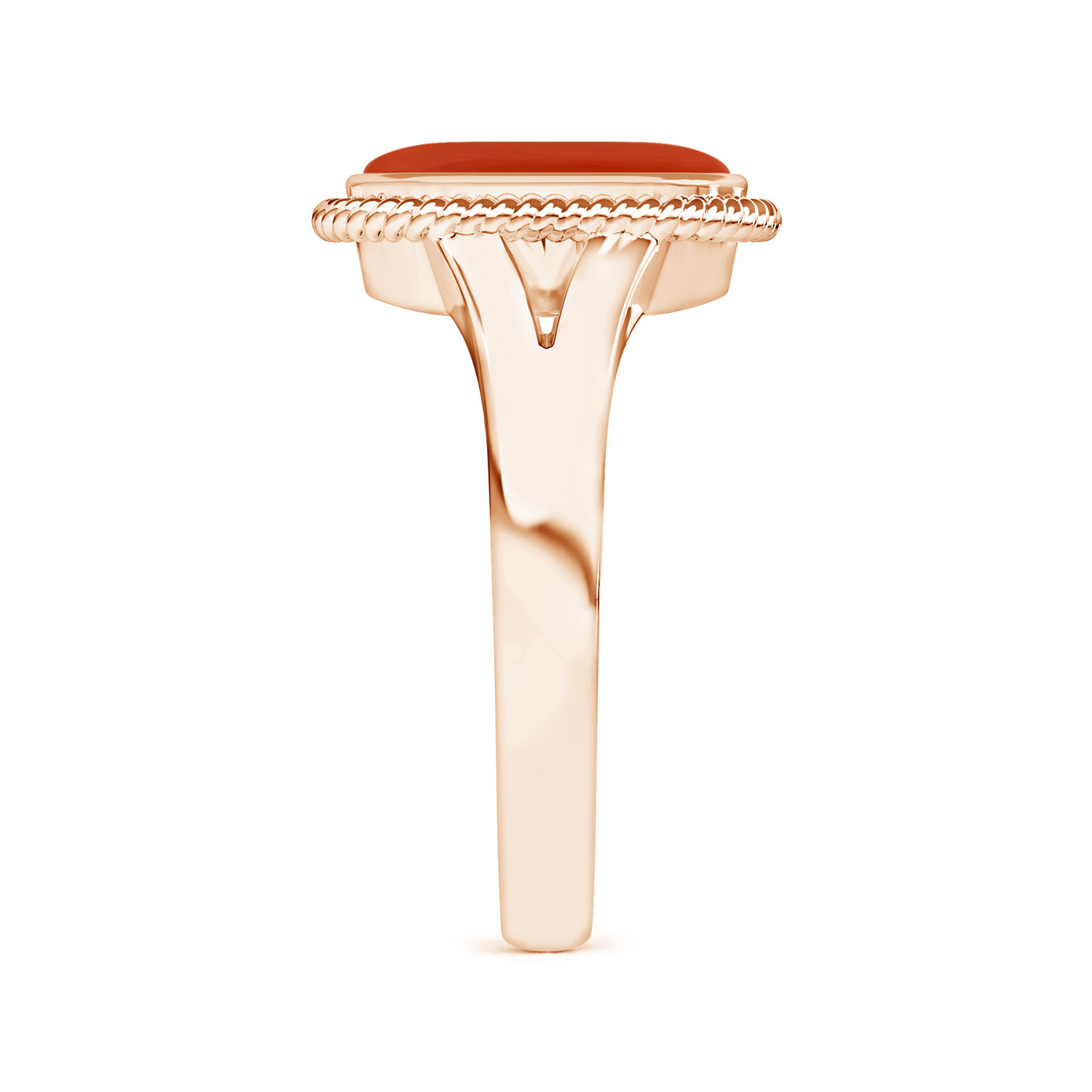 Capsule Red Coral (Moonga)  Halo Ring